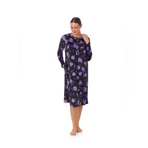 Super Soft Aria Collection Purple Floral House Dress/Robe